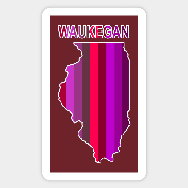 Purple Waukegan Magnet by Vandalay Industries